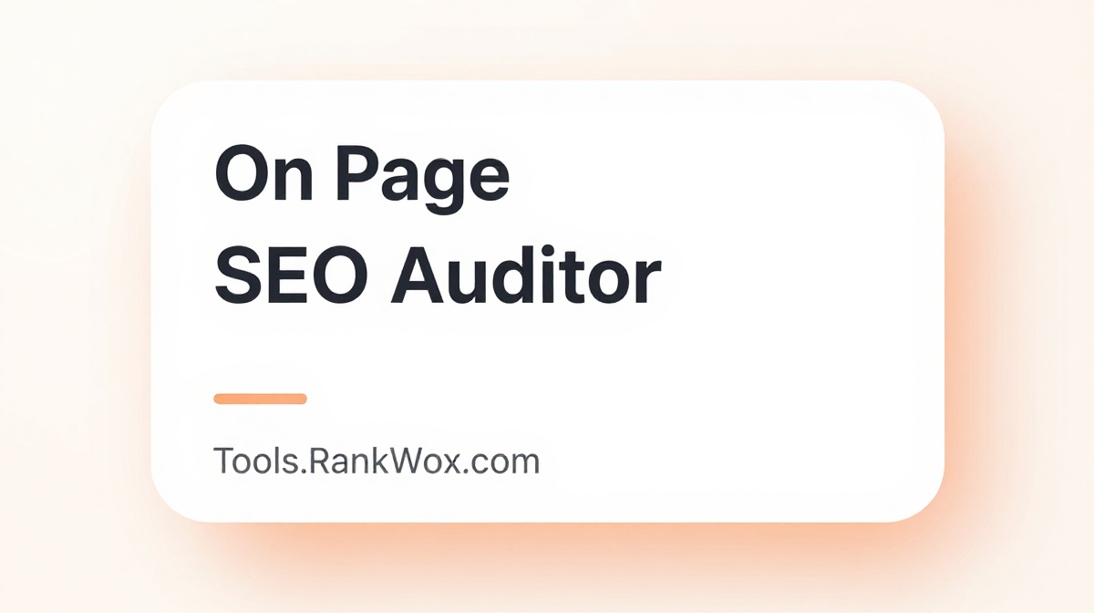 OnPage SEO Auditor Dashboard